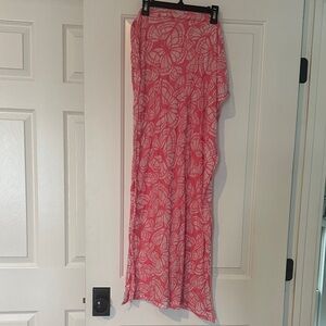 Pink Butterfly Print Women's Scarf